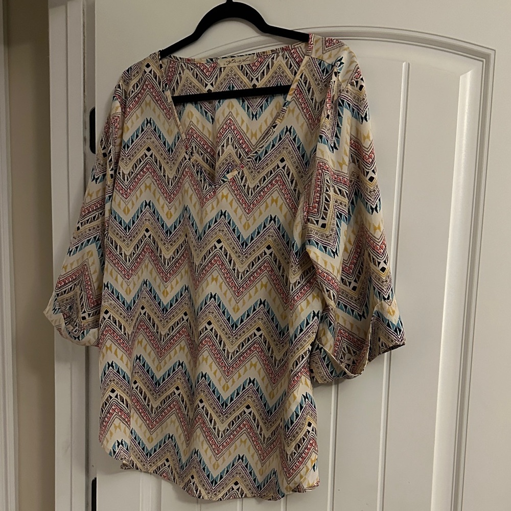 Liberty Love Multicolor Chevron Blouse
